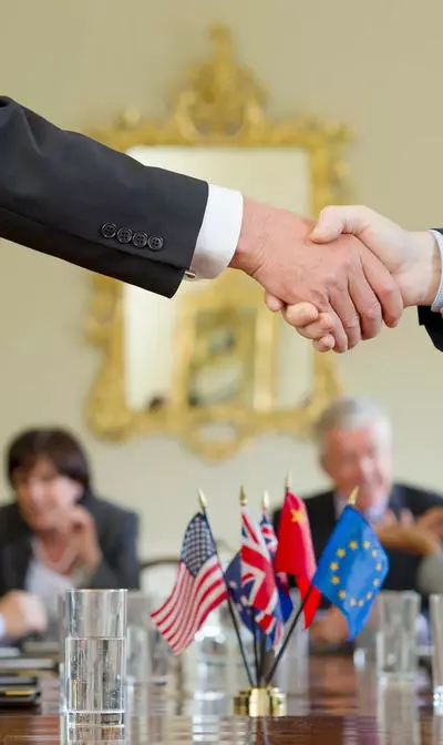 Shaking hands